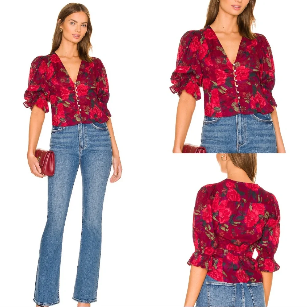 free people I found you printed top